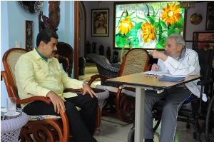 Foto:Tomada de Cubadebate  Vimos a Fidel con una fuerza tremenda, afirmó Nicolás Maduro