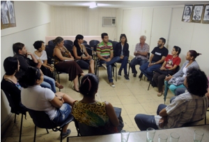 En horas de la tarde los miembros del Comité Nacional de la Unión de Jóvenes Comunistas (UJC) visitaron la sede del Periódico Adelante y compartieron con los jóvenes del centro.