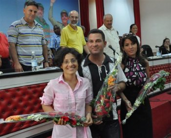Yanetsy León, Alexaner López y Yadira Núñez