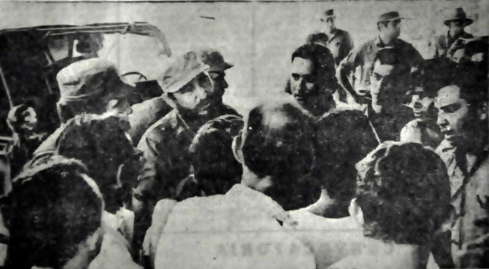 Fidel durante el recorrido por el área de caldera. Foto: Abelardo Cabada Guillén