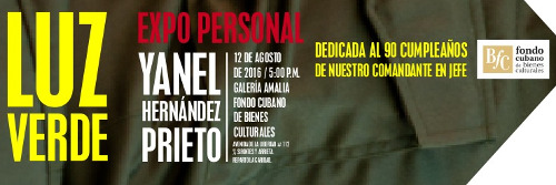 Luz verde: un joven pinta a Fidel 