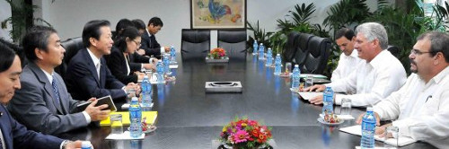 Recibió Díaz-Canel al presidente del Partido Komeito de Japón