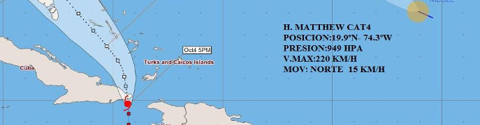 Matthew toca tierra por la costa sur de Guantánamo