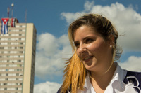 La estudiante Cesia Arango Álvarez asegura que pondrá en alto las enseñanzas de Fidel.