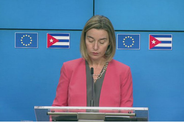 Foto: Tomada de Prensa Latina Acuerdo con Cuba es declaración fuerte de la UE, afirma Mogherini