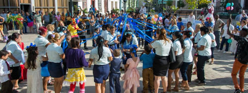 La plaza de azul autista