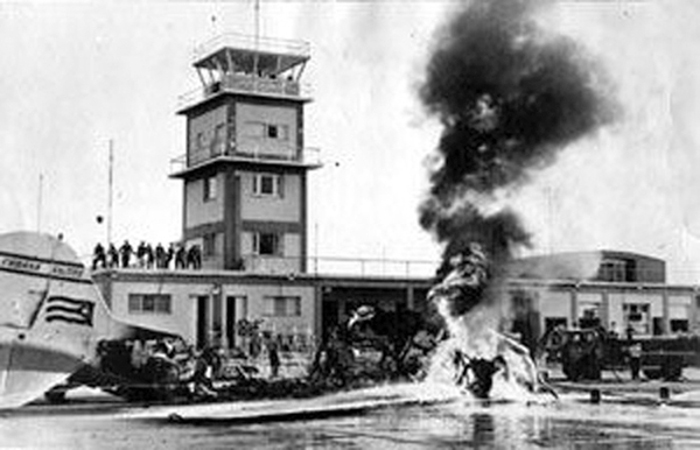Aeropuerto de San Antonio de los Baños. Foto: tomada de lademajagua.cu Bombardeo de aeropuertos y preludio de la victoria