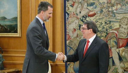 Tomado de: cubadebate.cu Recibió el Rey de España, Felipe VI, al canciller Bruno Rodríguez