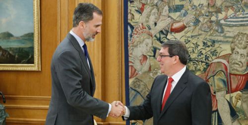 Recibió el Rey de España, Felipe VI, al canciller Bruno Rodríguez