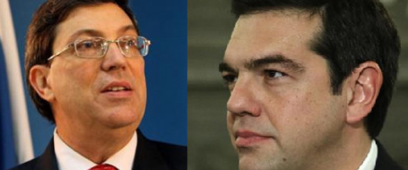 Primer ministro griego Alexis Tsipras recibe a Bruno Rodríguez