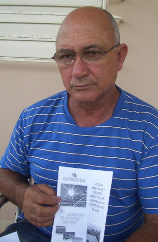  Ingeniero Leopoldo Gallardo, representante de Cubasolar en la provincia.Foto: Del Autor