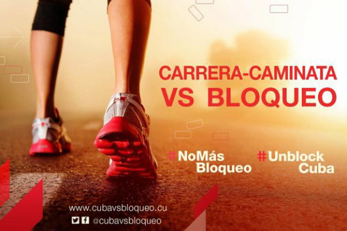 Foto: Tomada de www.cubahora.cu Cuba entera correrá el sábado contra el bloqueo de Estados Unidos