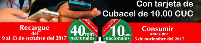 ETECSA ofrece promoción de recarga nacional