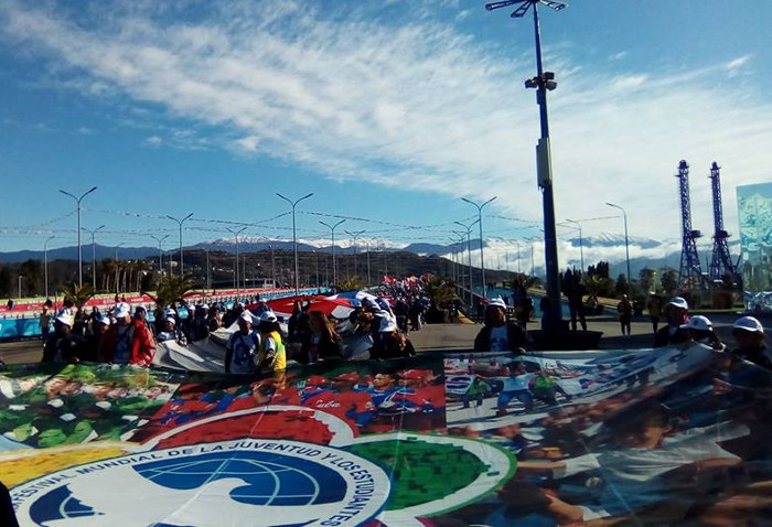 Delegación cubana desfiló hoy, en Sochi
