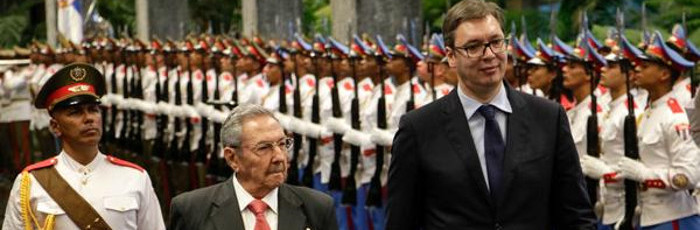 Raúl Castro recibió al Presidente serbio