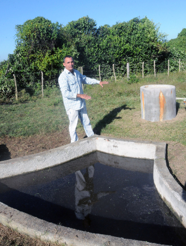 Muestra parcial del biodigestor de la finca El Renacer.