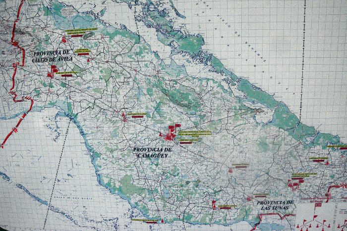 Mapa de los territorios que abarca la jefatura.
