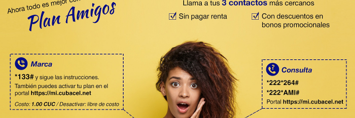 Nuevo plan de Etecsa para los amigos 