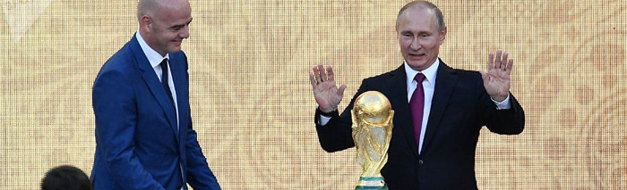 Presidente de Rusia inaugura Copa Mundial de fútbol 