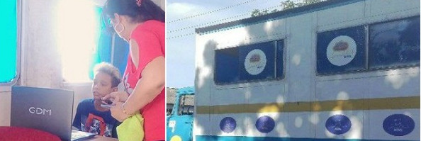 Joven Club móvil en Santa Cruz del Sur