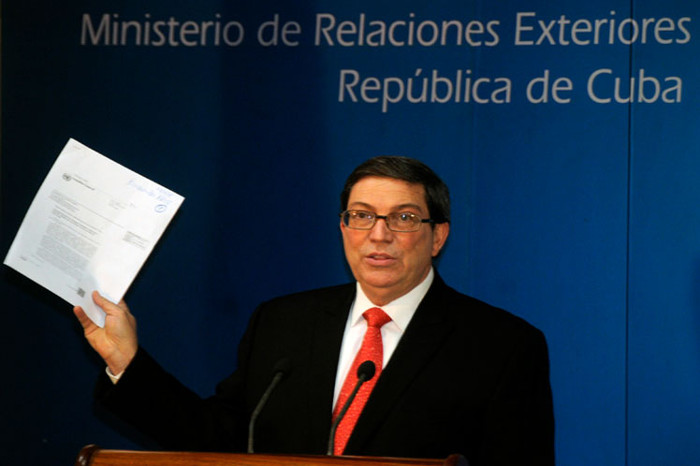 Foto: Tomada de prensa-latina.cu Canciller cubano: “cese la represión y restablezcan visados”