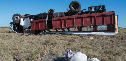 Accidente masivo en la carretera a Santa Cruz del Sur
