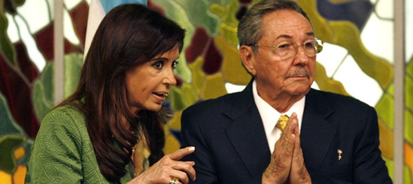 Raúl y Díaz-Canel reciberon a Cristina Fernández