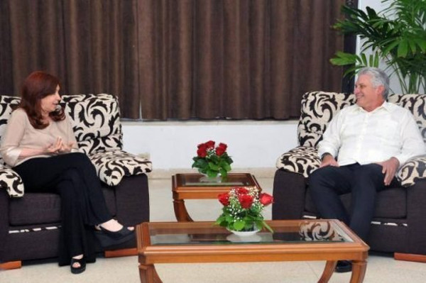 Díaz Canel y Cristina en La Habana el 19 de marzo de 2019. Foto: Tomada de cubadebate.cu