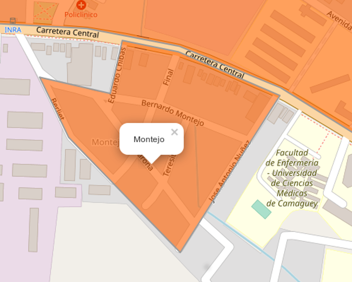 Mapa del reparto montejo