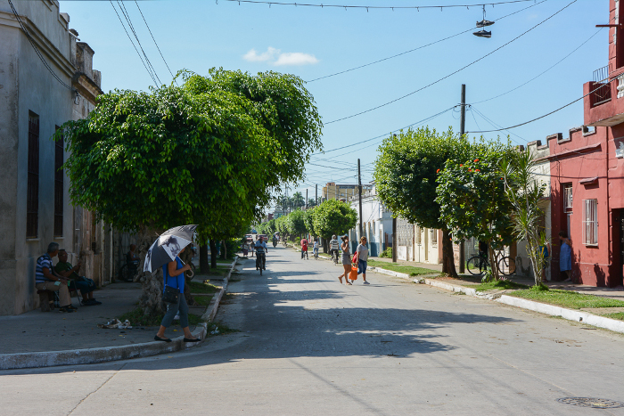Debemos ser cuidadosos al seleccionar las especies de árboles para plantar en las calles. En más de una ocasión, su crecimiento origina enredos en cables telefónicos y eléctricos como los que se avizoran en la calle Capdevila; también las raíces causan serios daños. Por supuesto, la tala nunca será el remedio sabio.