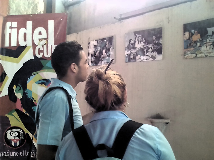 Fidel en la fiesta cederista 