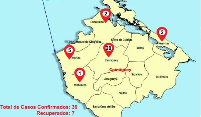 Camagüey con 30 casos de COVID-19
