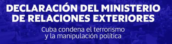 Contra el terrorismo y la manipulación política a Cuba