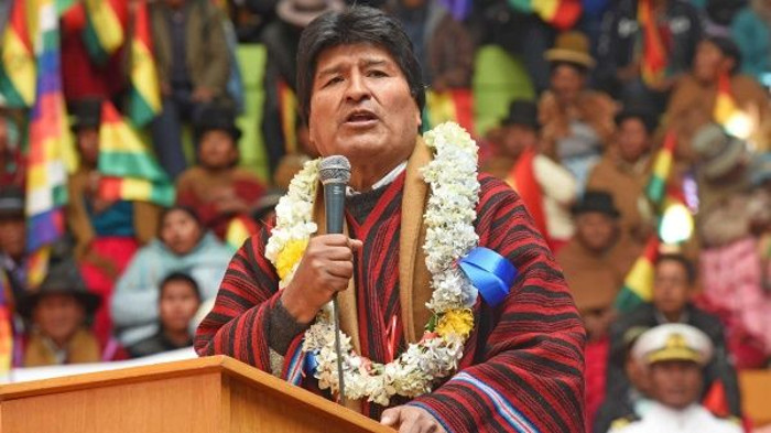 Foto: Adolfo Pérez Esquivel/ Twitter Evo Morales propuesto a Premio Nobel de la Plaz