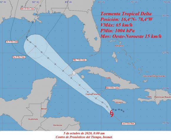 Tormenta tropical Delta, Cuba atenta