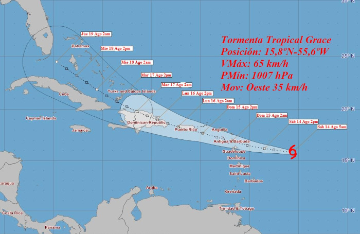 Grace, la nueva tormenta tropical 