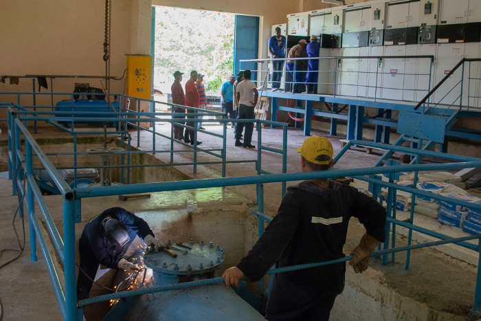 Foto: Leandro Pérez Pérez/ Adelante/ Archivo Casi terminadas inversiones en Planta Potabilizadora camagüeyana