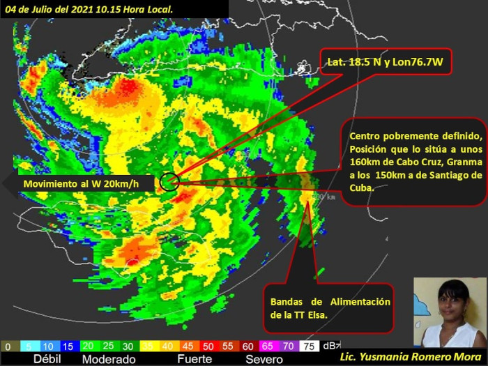 Tormenta Tropical Elsa avistada desde el Centro de Meteorología provincial (+audio)