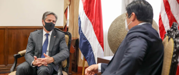 Secretario norteamericano de Estado en Costa Rica