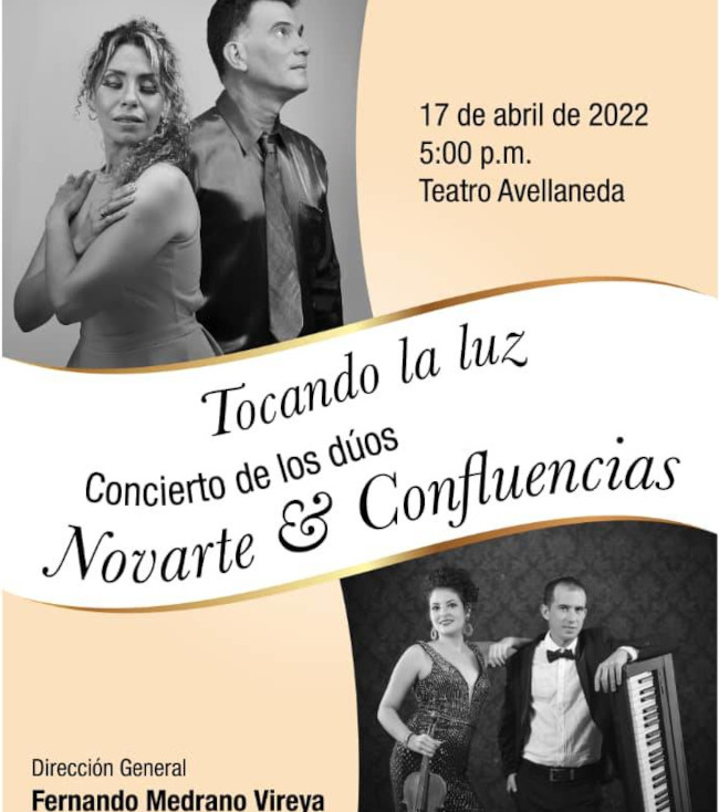 Próximo concierto de los dúos Novarte y Confluencias