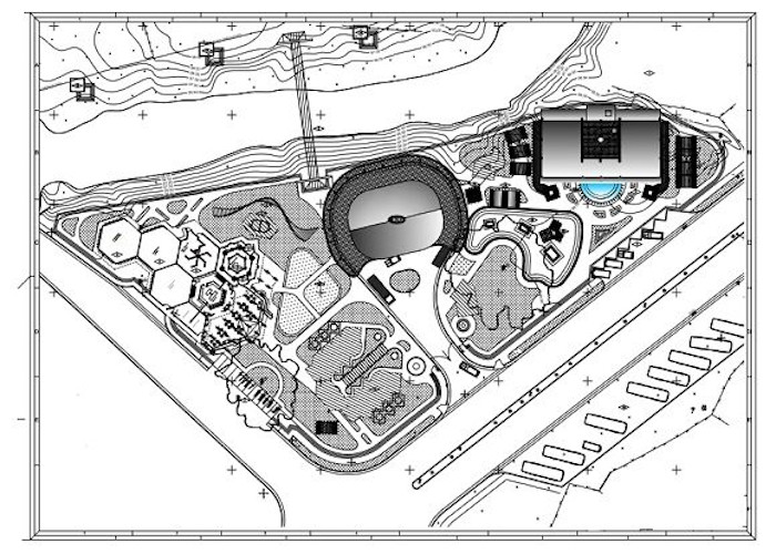 Plano del  parque fantastico 