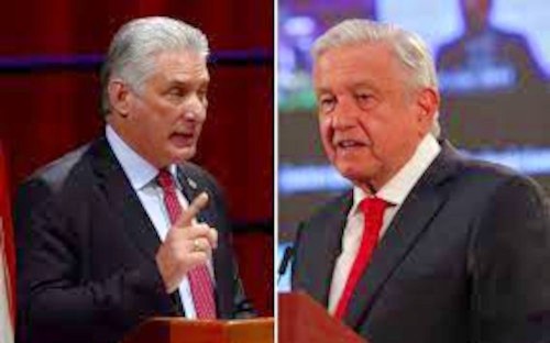 Presidente cubano conversó con su homólogo de México