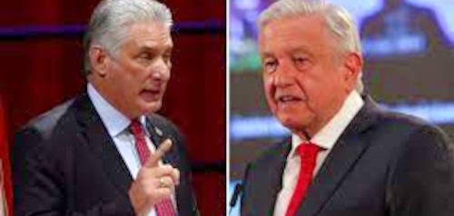 Presidente cubano conversó con su homólogo de México