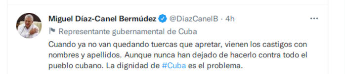 Presidente cubano condena nuevas sanciones de Estados Unidos