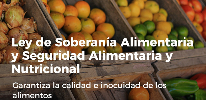 Garantías para la soberanía alimentaria