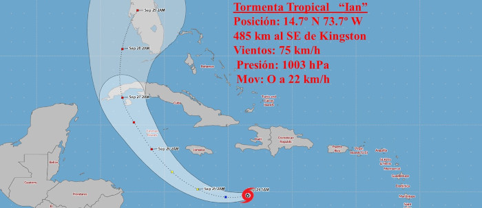 Ian fortalecido se acerca a la Isla de la Juventud