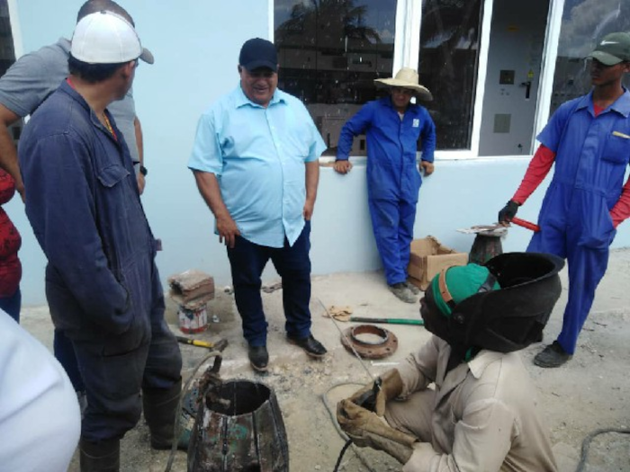 Marchan trabajos en estación de bombeo de la presa Máximo