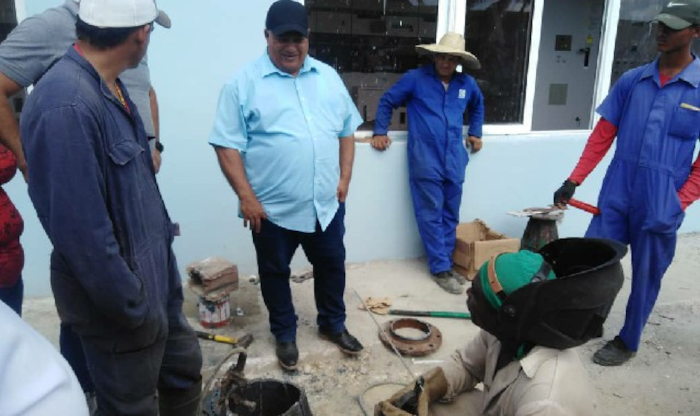 Marchan trabajos en estación de bombeo de la presa Máximo