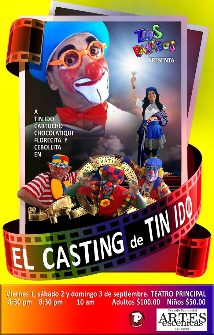 Payasos listos para El casting de Tin Ido