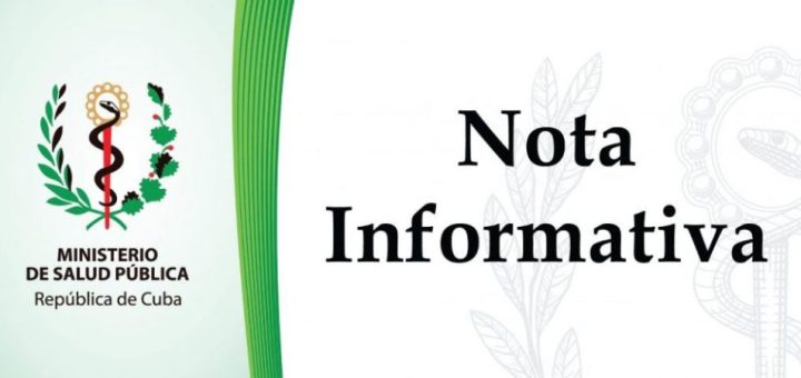 Ministerio de Salud Pública: Nota informativa